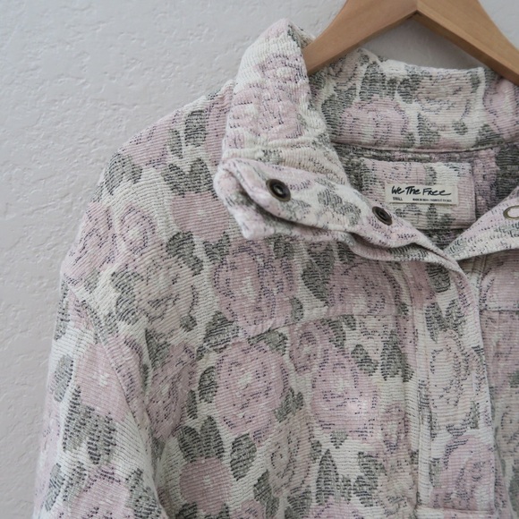 We the Free Funnel Neck Pullover Floral Vintage Inspired Cottagecore Boho - Picture 4 of 10